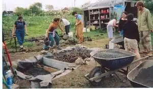 Fill with gravel and plants