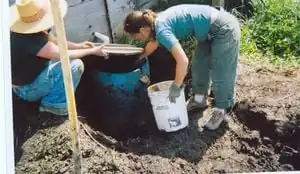 Fig 3: Cleaning out the old tank