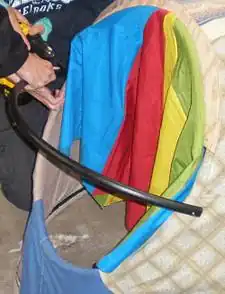 Awning Style A during construction.