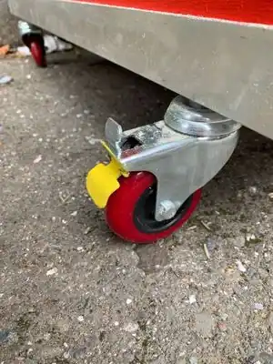 Caster wheel with lock