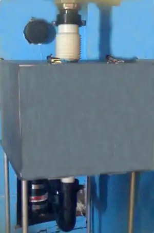 Kitchen Effluent filterA filtration system that removes the particulate matter from the effluent of the CCAT kitchen sink