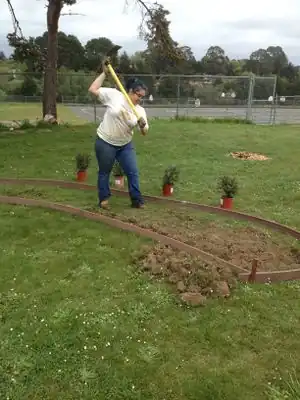 Figure-21: Tanya Garcia breaking some ground.