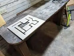 The Peg Maze just after being routed