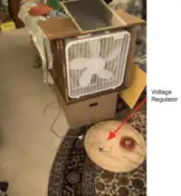 This is our prototype for the wiring of the solar powered fans.