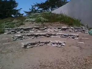 The Sandy Cove Amphitheater constructed of urbanite