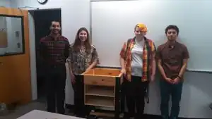 Mobile Wedging Table A mobile wedging table for the ceramics department.