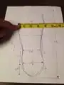Tracing the ball of your foot.