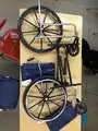 Disassembled wheelchair