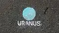 Uranus, the planet in the Solar System with vertical rings in the Solar System.