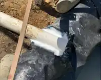 Image 13. Waterproof Sealant to Secure Spillway Pipe