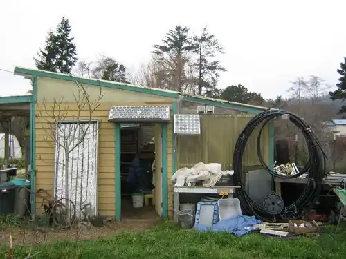 Fig 2:Existing solar panels on building at the AEF